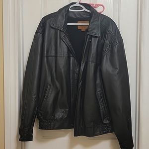 Mens Leather Bomber Sport Coat